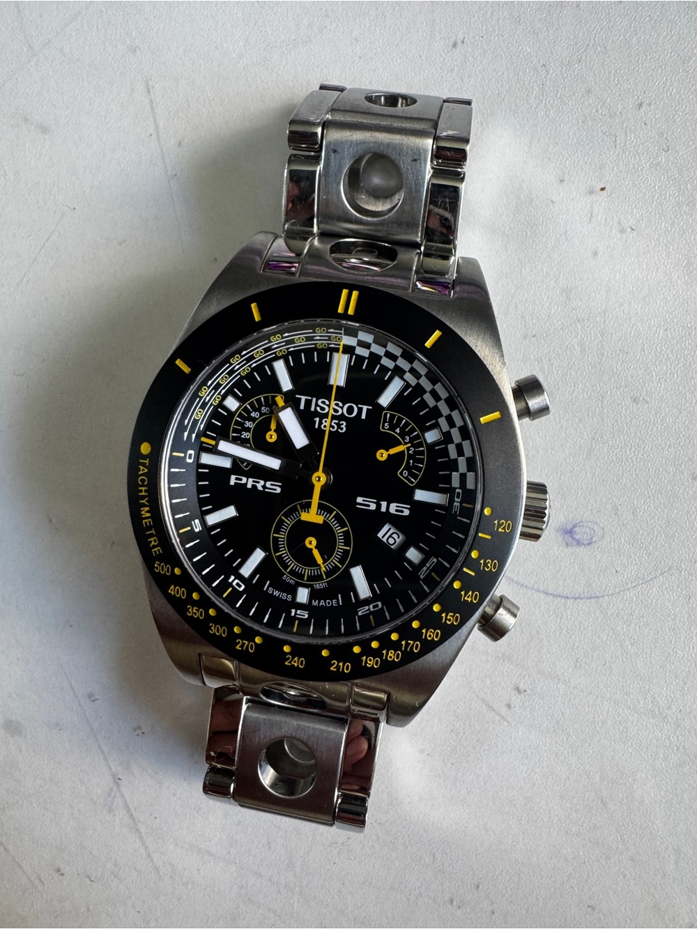 Rare Tissot PRS 516 Reverse Retrograde Chrono Quartz Men Watch